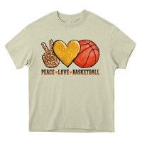 Mossy peace love basketball Heavy Core Tee - AdoDesignShop