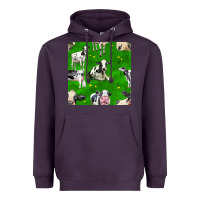 Plum holstein cows seamless pattern Heavyweight Hoodie - BundleAndBundleShop