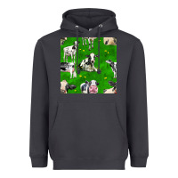 Smoke holstein cows seamless pattern Heavyweight Hoodie - BundleAndBundleShop