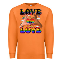 Carrot love is love lgbtq pride hands Premium Sweatshirt - LillyAllenDesigns