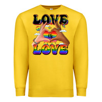 Lemon love is love lgbtq pride hands Premium Sweatshirt - LillyAllenDesigns