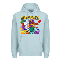 Blue Mist Neurodiversity is beautiful Premium Hoodie - FaDigitalArtStudio