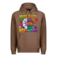 Chestnut Neurodiversity is beautiful Premium Hoodie - FaDigitalArtStudio
