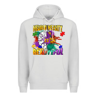 Dove Grey Neurodiversity is beautiful Premium Hoodie - FaDigitalArtStudio