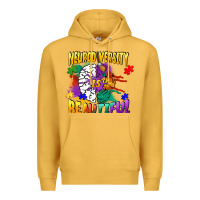 Mustard Neurodiversity is beautiful Premium Hoodie - FaDigitalArtStudio