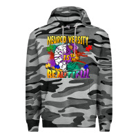 Slate Camo Neurodiversity is beautiful Premium Hoodie - FaDigitalArtStudio