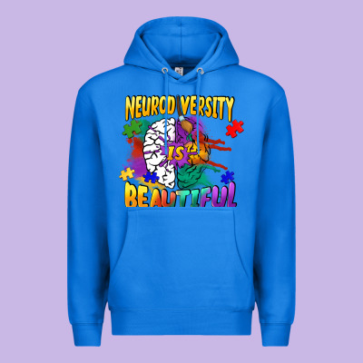 Neurodiversity Is Beautiful Premium Hoodie Designed By Fadigitalartstudio