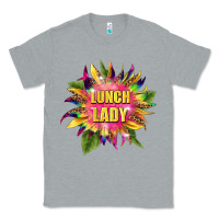 Heather Grey lunch lady tie dye sunflower Classic Tee - BarkalooDesign