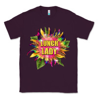 Plum lunch lady tie dye sunflower Classic Tee - BarkalooDesign