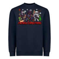Navy merry christmas gnomies Heavyweight Sweatshirt - CowGirlArtShop
