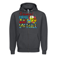 Smoke I Run On Coffee And Softball Frappe Zipper Hoodie - FaDigitalArtStudio