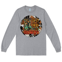 Heather Grey Christmas Cowboy Boots Long Sleeve Tee - RanaPortraitStore