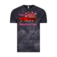 Cloud Black happy valentine's day truck hearts Vintage Tee - RanaPortraitStore