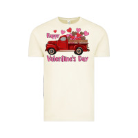 Happy Valentine's Day Truck Hearts Vintage Tee | Teevron