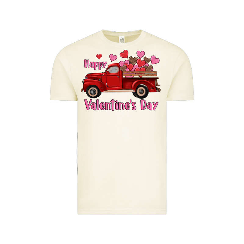 Happy Valentine's Day Truck Hearts Vintage Tee by RanaPortraitStore | Teevron