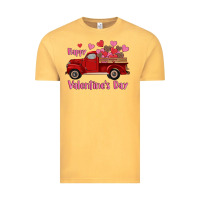Vintage Mustard happy valentine's day truck hearts Vintage Tee - RanaPortraitStore