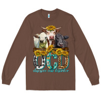 Chestnut Obsessive Cow Disorder with Cows Long Sleeve Tee - texasbilliewilder