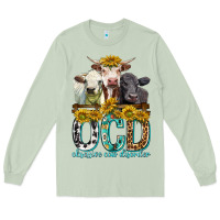 Matcha Obsessive Cow Disorder with Cows Long Sleeve Tee - texasbilliewilder
