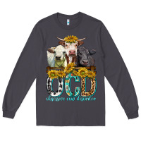 Smoke Obsessive Cow Disorder with Cows Long Sleeve Tee - texasbilliewilder