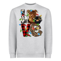 Heather Grey love cow gnomies Heavyweight Sweatshirt - CowGirlArtShop