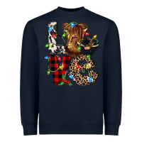 Navy love cow gnomies Heavyweight Sweatshirt - CowGirlArtShop
