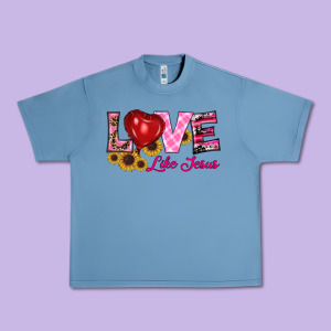 Valentine's Day Love Like Jesus Urban Heavy Tee Designed By Ranaportraitstore