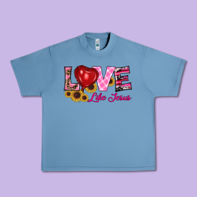 Valentine's Day Love Like Jesus Urban Heavy Tee Designed By Ranaportraitstore