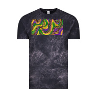 Cloud Black Mardi gras colors with leopard Vintage Tee - RanaPortraitStore
