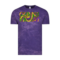 Cloud Purple Mardi gras colors with leopard Vintage Tee - RanaPortraitStore