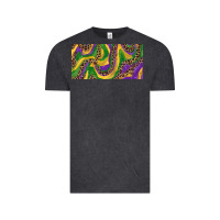 Vintage Black Mardi gras colors with leopard Vintage Tee - RanaPortraitStore