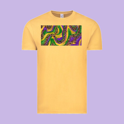 Mardi Gras Colors With Leopard Vintage Tee Designed By Ranaportraitstore
