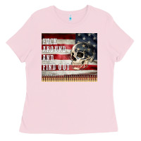 Bubblegum Pink fuck around and find out Ladies Tee - MaliasSmallBusiness