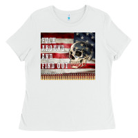 White fuck around and find out Ladies Tee - MaliasSmallBusiness
