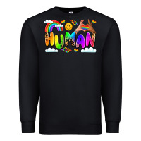 Black human pride Premium Sweatshirt - LillyAllenDesigns