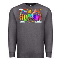 Charcoal Heather human pride Premium Sweatshirt - LillyAllenDesigns
