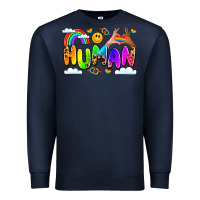 Navy human pride Premium Sweatshirt - LillyAllenDesigns