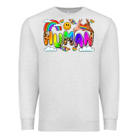 Oatmeal Heather human pride Premium Sweatshirt - LillyAllenDesigns