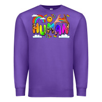 Purple human pride Premium Sweatshirt - LillyAllenDesigns