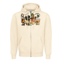 Fishing Coffee Cups Zipper Hoodie | Teevron