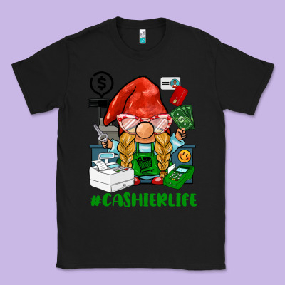 Cashier  Life Gnome Classic Tee Designed By Barkaloodesign