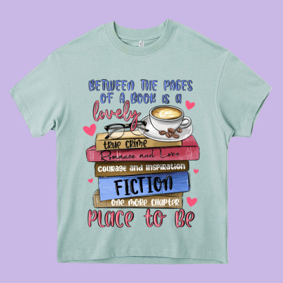 Between The Pages Of A Book Is Lovely Place To Be Heavy Core Tee Designed By Maliassmallbusiness