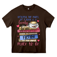 Chocolate Brown between the pages of a book is lovely place to be Heavy Core Tee - MaliasSmallBusiness