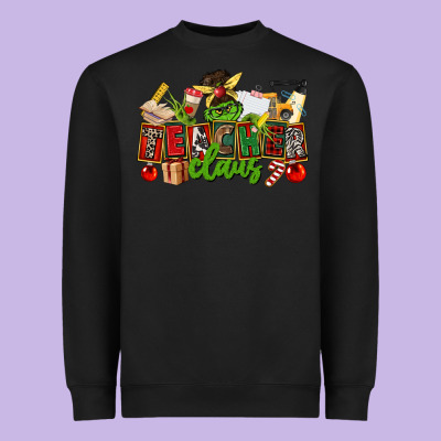 Teacher Claus Christmas Heavyweight Sweatshirt Designed By Cowgirlartshop