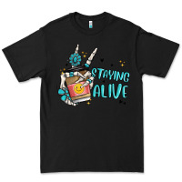 Black staying alive Premium Tee - MaliasSmallBusiness