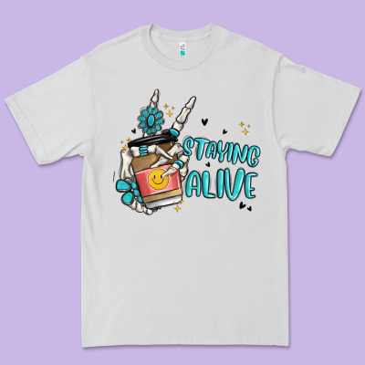 Staying Alive Premium Tee Designed By Maliassmallbusiness