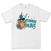 White staying alive Premium Tee - MaliasSmallBusiness