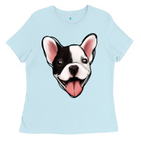 Baby Blue French Bulldog Ladies Tee - Jasminsmagicworld