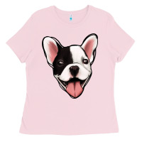 Bubblegum Pink French Bulldog Ladies Tee - Jasminsmagicworld