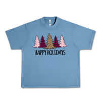 Pebble Blue Happy Holidays Tree Urban Heavy Tee - Bettercallsaul