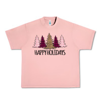 Salmon Happy Holidays Tree Urban Heavy Tee - Bettercallsaul